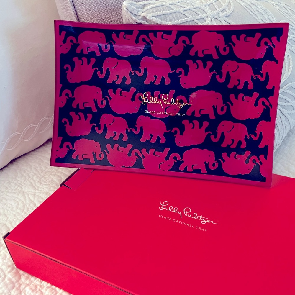 Lilly Pulitzer Glass Catch-All Tray - New in Box